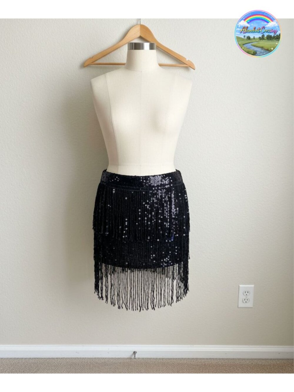 Women's Sequin Tassel Skort Dance Festival Bottoms Polyester
